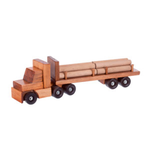 Truck with Log Trailer
