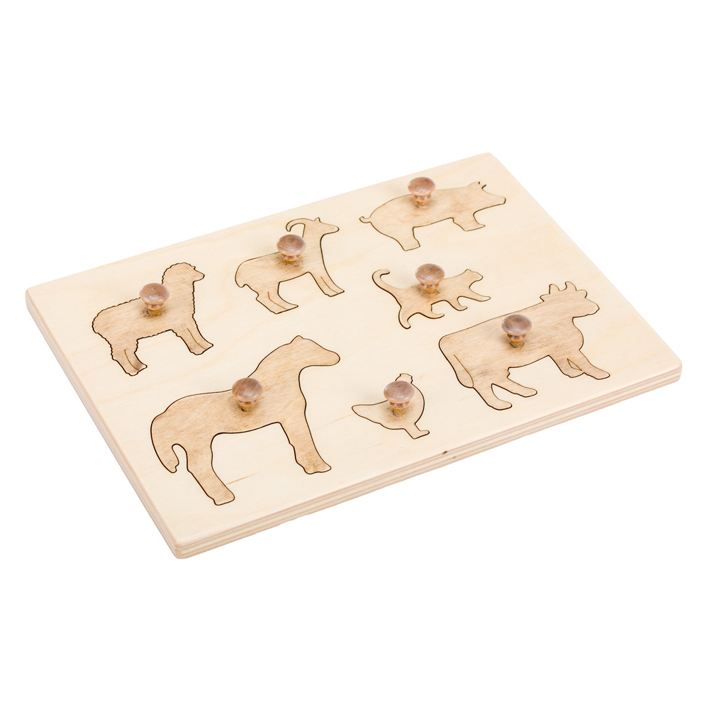 Wooden Farm Animal Puzzle Board
